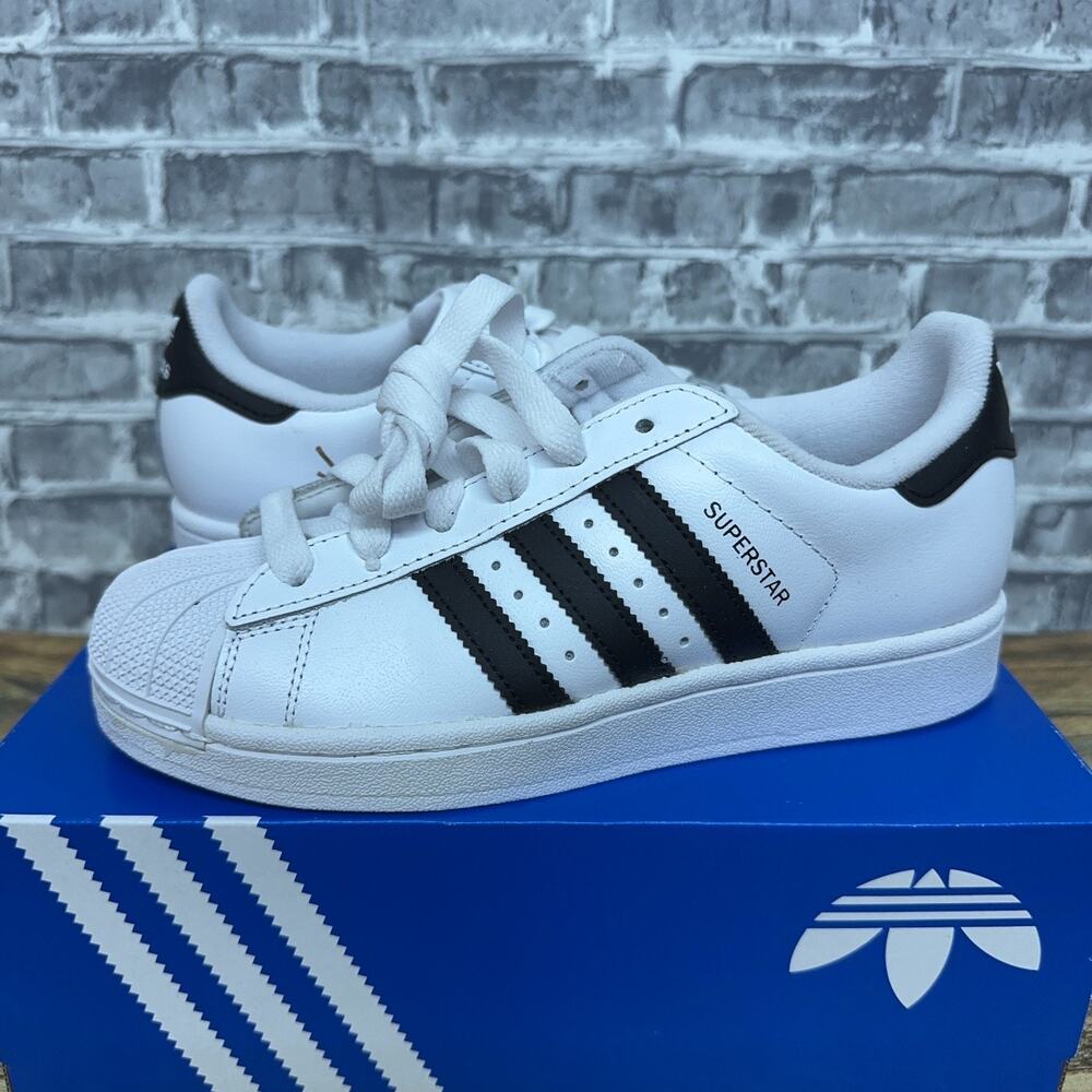 Adidas Superstar II J White Core Black Sneakers JH9976 Youth Size 5 / Womens 6